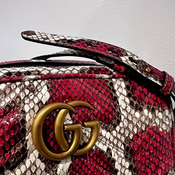 Gucci GG Marmont Python Crossbody/Shoulder Adjustable Bag - Picture 4 of 8